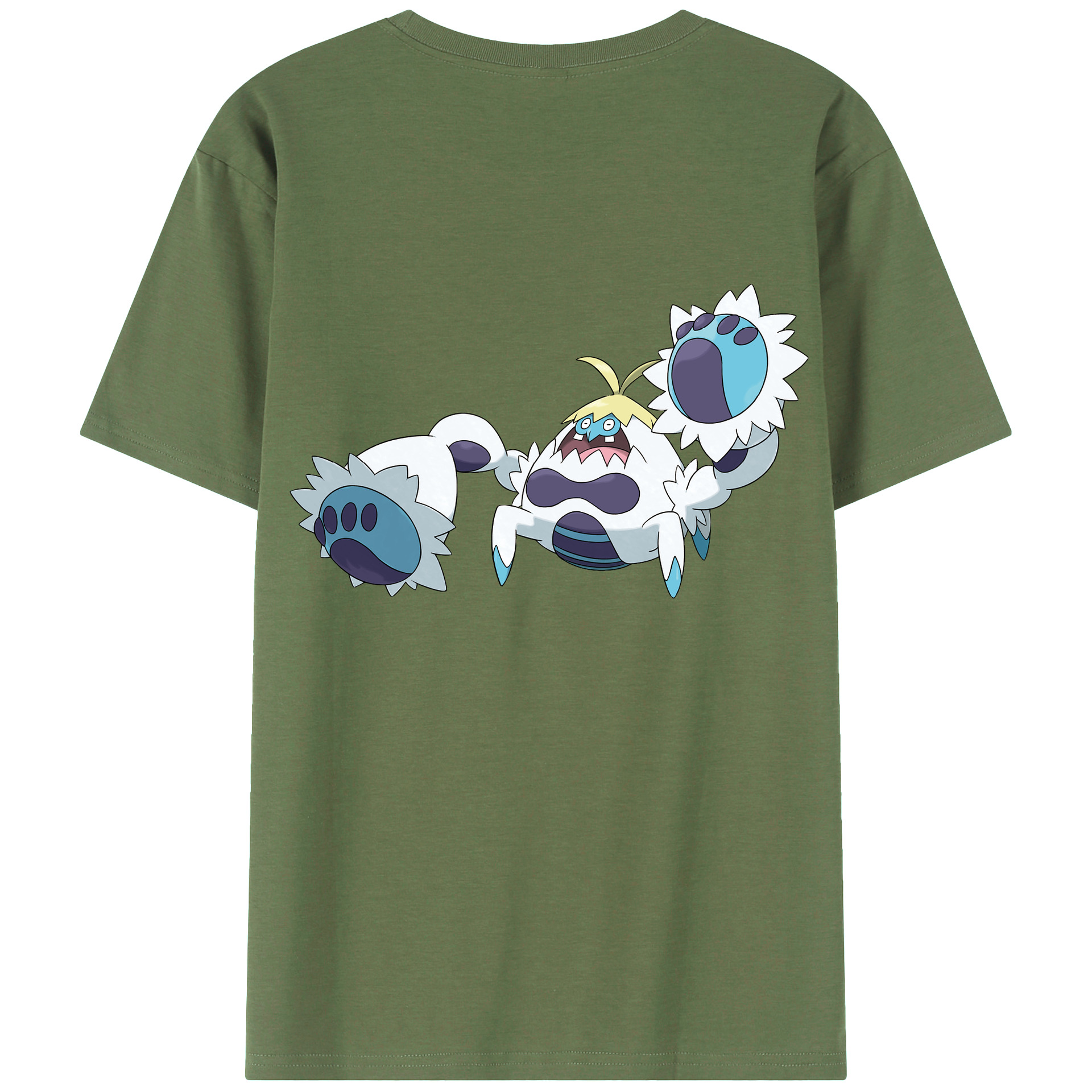 （画像用） ポケットモンスター Pokémon 綿100％ メンズ半袖Tシャツ（バックプリント） 通気性